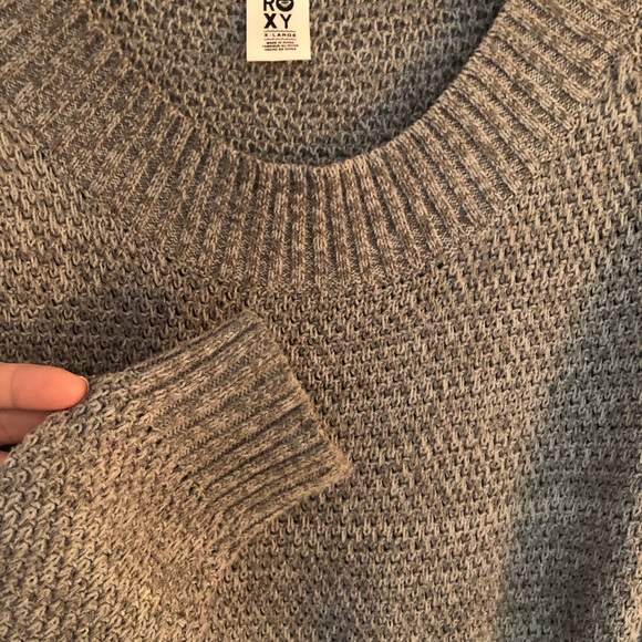 Roxy Quicksilver Gray Knit Sweater Dress - Size XL - Picture 4 of 8